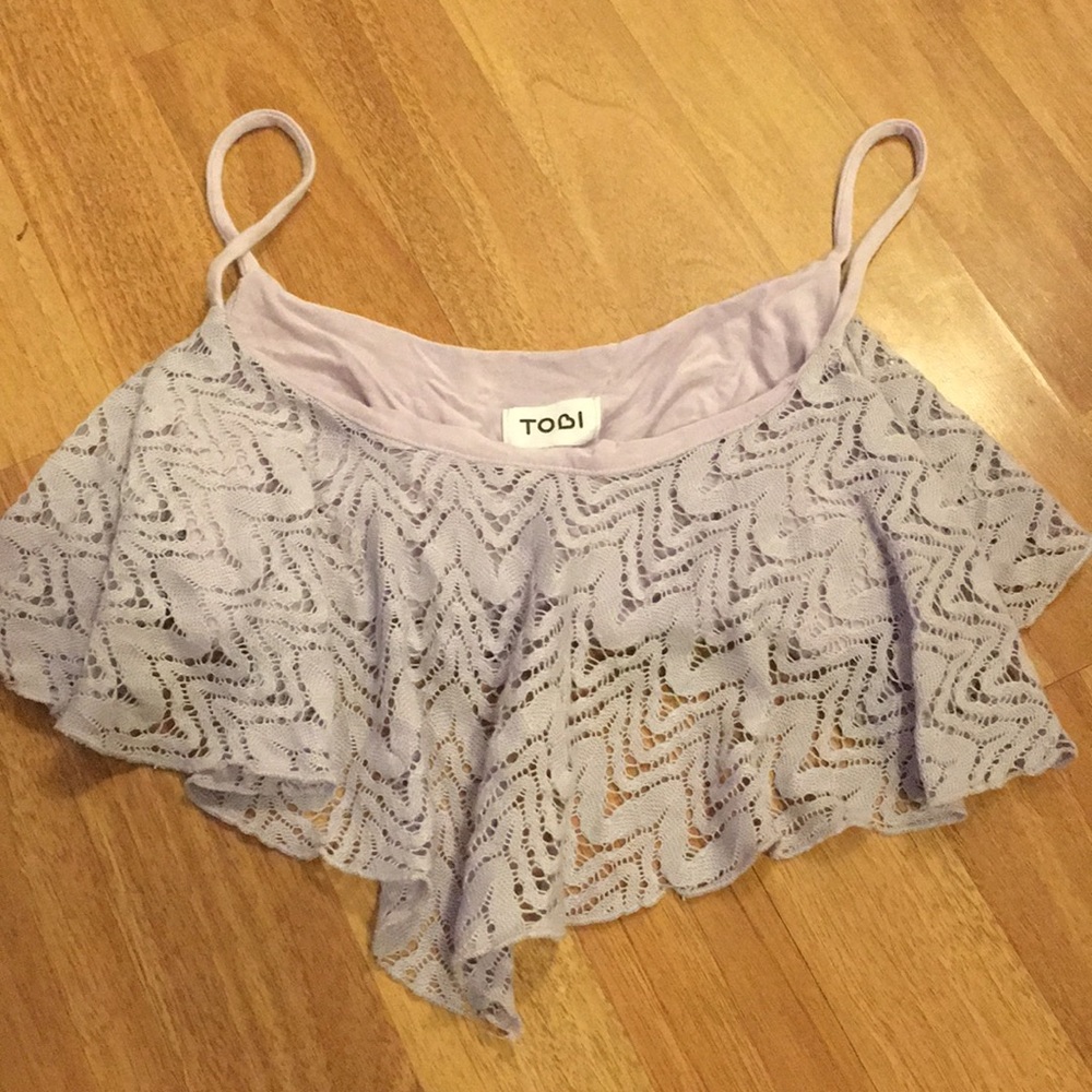Tobi purple crochet bralette